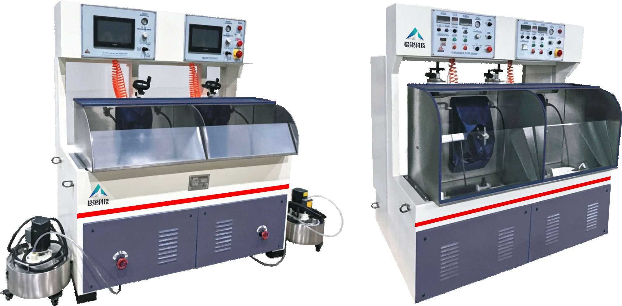JRQM 15-2/30-2 Dual-Spindle Arc Pendulum Spherical Precision Grinding Polisher